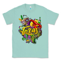 Seafoam texas map mardi gras Classic Tee - CowGirlArtShop
