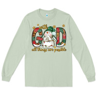 Matcha with god all things are possible with snowman bbs Long Sleeve Tee - BundleAndBundleShop