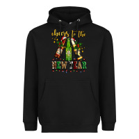 Black cheers to the new year with beers Heavyweight Hoodie - AdoDesignShop