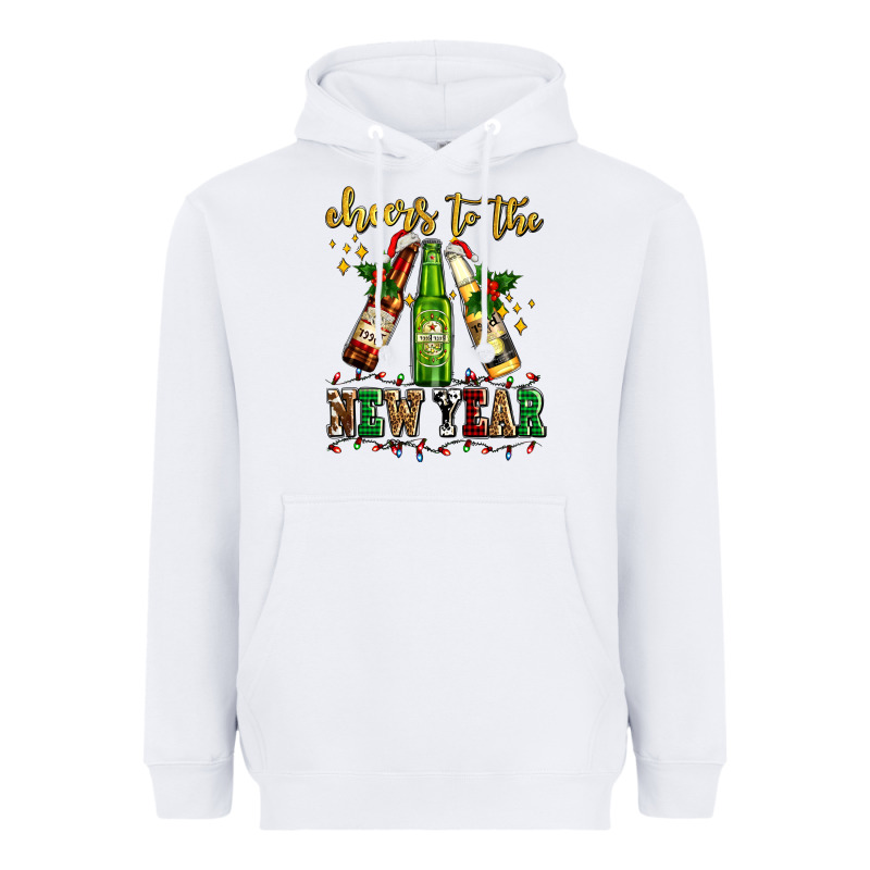 Cheers To The New Year With Beers Heavyweight Hoodie by AdoDesignShop | Teevron