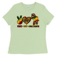 Matcha peace love juneteenth Ladies Tee - CowGirlArtShop
