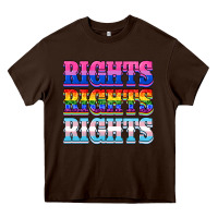 Chocolate Brown Rights rights rights Heavy Core Tee - NancyCooperArtShop