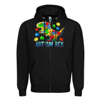 Black autism rex Zipper Hoodie - BarkalooDesign