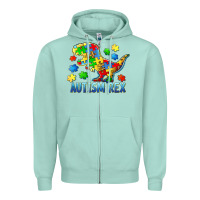 Seafoam autism rex Zipper Hoodie - BarkalooDesign