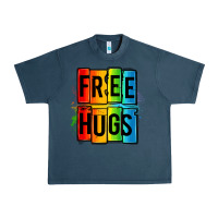 Midnight Navy free hugs Urban Heavy Tee - OliviaCreatesArt