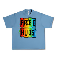 Pebble Blue free hugs Urban Heavy Tee - OliviaCreatesArt