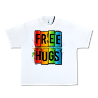White free hugs Urban Heavy Tee - OliviaCreatesArt