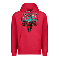 Cardinal merry christmas bull skull Premium Hoodie - CowhideDigitalArt