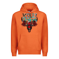 Carrot merry christmas bull skull Premium Hoodie - CowhideDigitalArt
