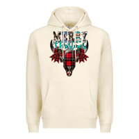 Tofu merry christmas bull skull Premium Hoodie - CowhideDigitalArt