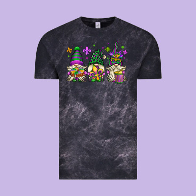 Mardi Gras Gnomes Vintage Tee Designed By Oliviacreatesart