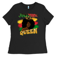 Black juneteenth queen black woman afro queen Ladies Tee - CowGirlArtShop