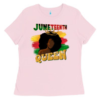 Bubblegum Pink juneteenth queen black woman afro queen Ladies Tee - CowGirlArtShop