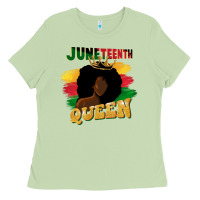 Matcha juneteenth queen black woman afro queen Ladies Tee - CowGirlArtShop