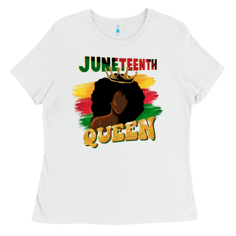 Juneteenth Queen Black Woman Afro Queen Ladies Tee by CowGirlArtShop | Teevron