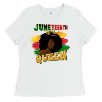 White juneteenth queen black woman afro queen Ladies Tee - CowGirlArtShop