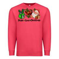 Cardinal peace love  christmas Premium Sweatshirt - AdoDesignShop