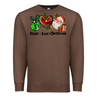 Chestnut peace love  christmas Premium Sweatshirt - AdoDesignShop