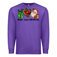 Purple peace love  christmas Premium Sweatshirt - AdoDesignShop