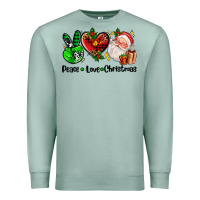 Seafoam peace love  christmas Premium Sweatshirt - AdoDesignShop