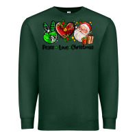 Sports Green peace love  christmas Premium Sweatshirt - AdoDesignShop