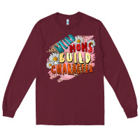 Burgundy Weird moms build character Mother's Day Long Sleeve Tee - FaDigitalArtStudio