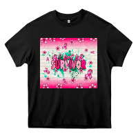 Black I am a survivor Heavy Core Tee - NancyCooperArtShop