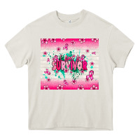 Cream I am a survivor Heavy Core Tee - NancyCooperArtShop