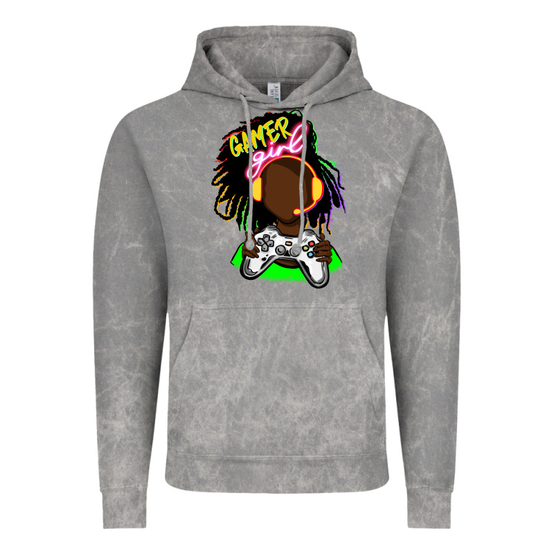 Black Gamer Girl Vintage Hoodie by FaDigitalArtStudio | Teevron