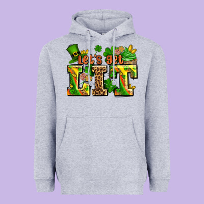 St Patricks Lets Get Lit Heavyweight Hoodie Designed By Adodesignshop