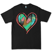 Black Feather Heart Premium Tee - Jasminsmagicworld