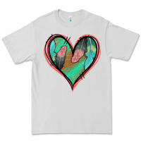 Dove Grey Feather Heart Premium Tee - Jasminsmagicworld