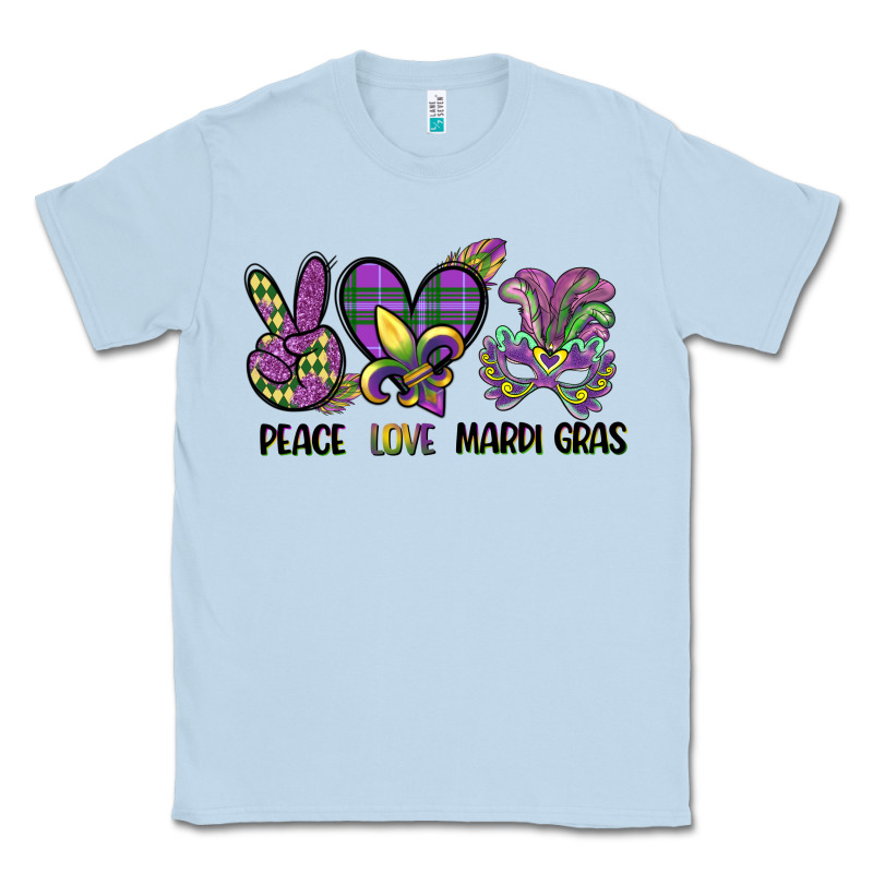 Peace Love Mardi Gras Classic Tee by CowGirlArtShop | Teevron