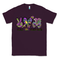 Plum peace love mardi gras Classic Tee - CowGirlArtShop