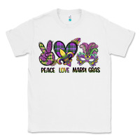 White peace love mardi gras Classic Tee - CowGirlArtShop
