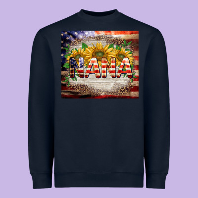 Patriotic Nana Heavyweight Sweatshirt Designed By Barkaloodesign