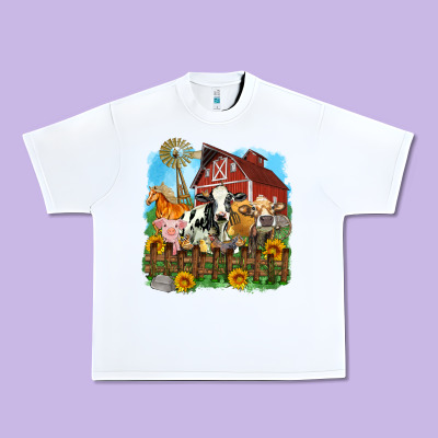 Farm Life Olivia Urban Heavy Tee Designed By Oliviacreatesart