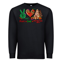 Black peace love Christmas cakes Premium Sweatshirt - AdoDesignShop
