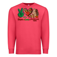 Cardinal peace love Christmas cakes Premium Sweatshirt - AdoDesignShop