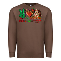 Chestnut peace love Christmas cakes Premium Sweatshirt - AdoDesignShop