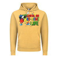 Vintage Mustard Living an au-some life Autism Awareness Day Vintage Hoodie - FaDigitalArtStudio