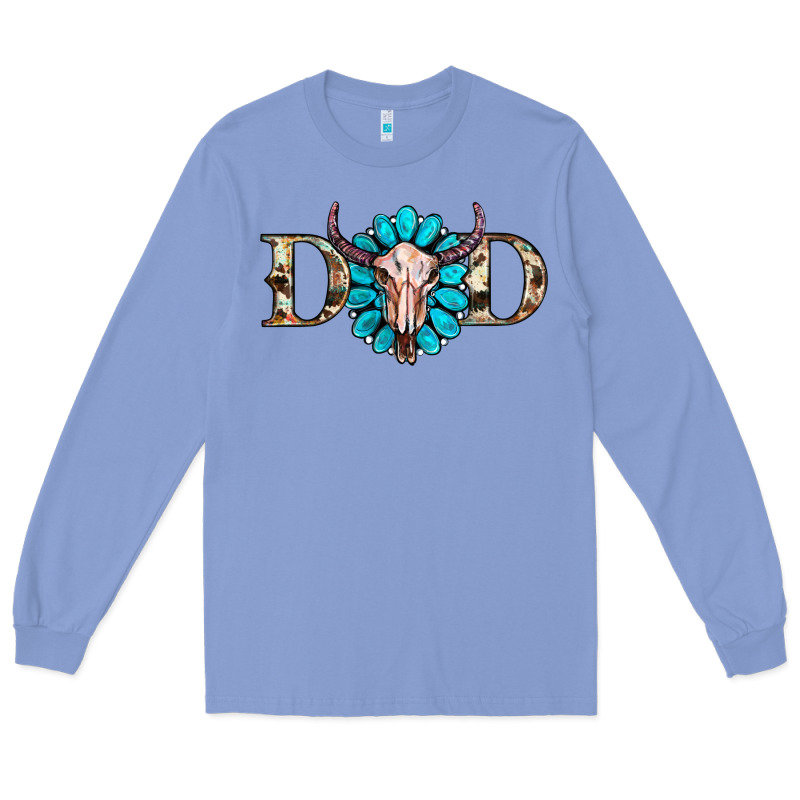 Western Dad With Gemstone And Skull Long Sleeve Tee by RanaPortraitStore | Teevron