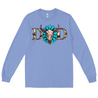 Colony Blue western dad with gemstone and skull Long Sleeve Tee - RanaPortraitStore