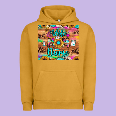 Wife Mom Nurse Urban Hoodie Designed By Jahusdesignshop