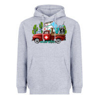 Heather Grey lvn nurse truck with cactus and sunflowers Heavyweight Hoodie - AdoDesignShop