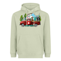 Matcha lvn nurse truck with cactus and sunflowers Heavyweight Hoodie - AdoDesignShop