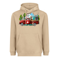 Mushroom lvn nurse truck with cactus and sunflowers Heavyweight Hoodie - AdoDesignShop