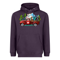 Plum lvn nurse truck with cactus and sunflowers Heavyweight Hoodie - AdoDesignShop