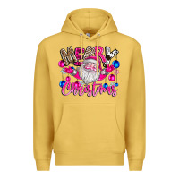 Antique Gold merry Christmas santa Premium Hoodie - CowhideDigitalArt