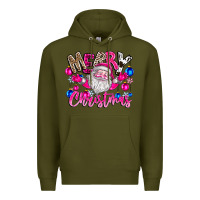 Army Green merry Christmas santa Premium Hoodie - CowhideDigitalArt